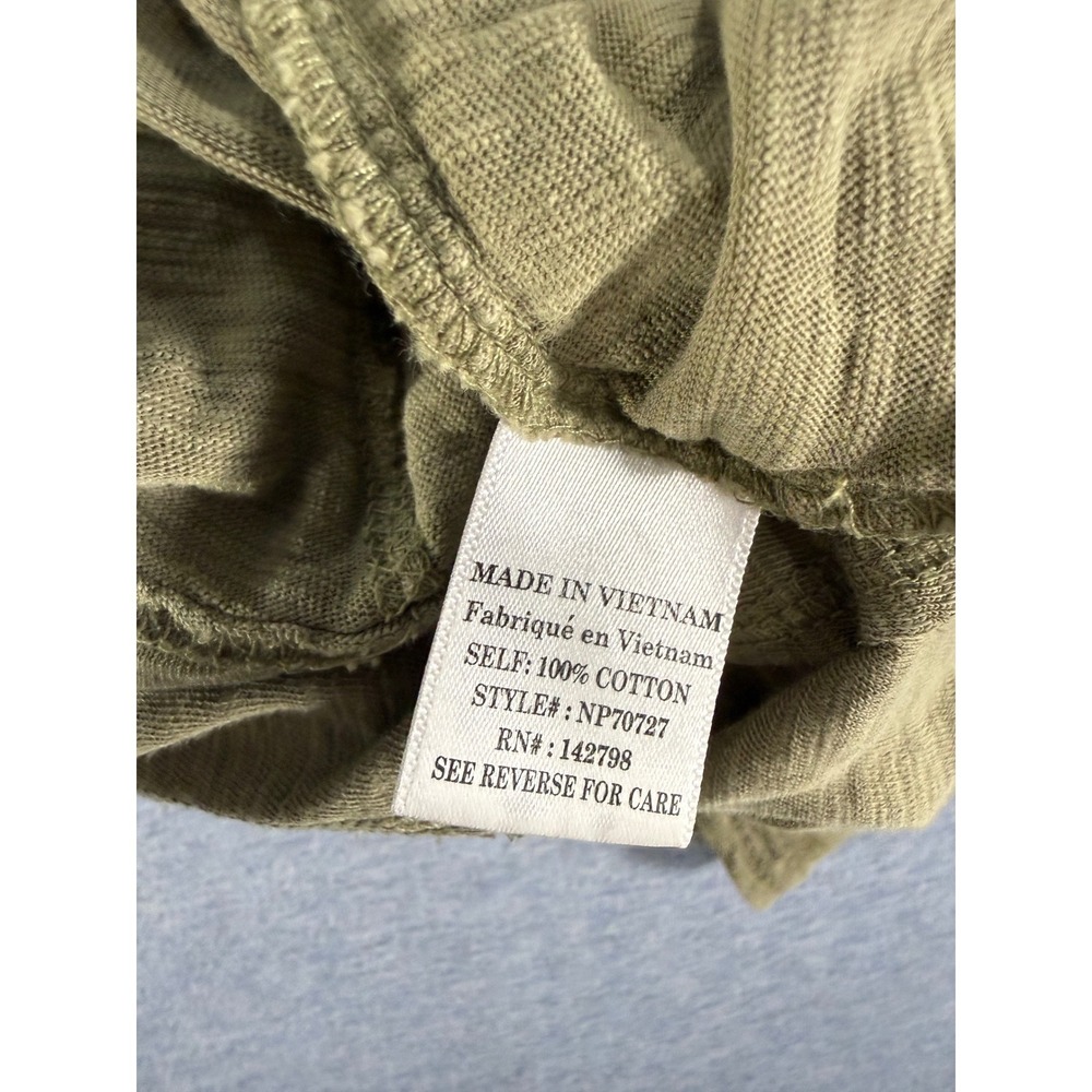 New Me Women Olive Green Cotton Slub Knit Short Sleeve Romper NP70727 Large - Picture 4 of 7